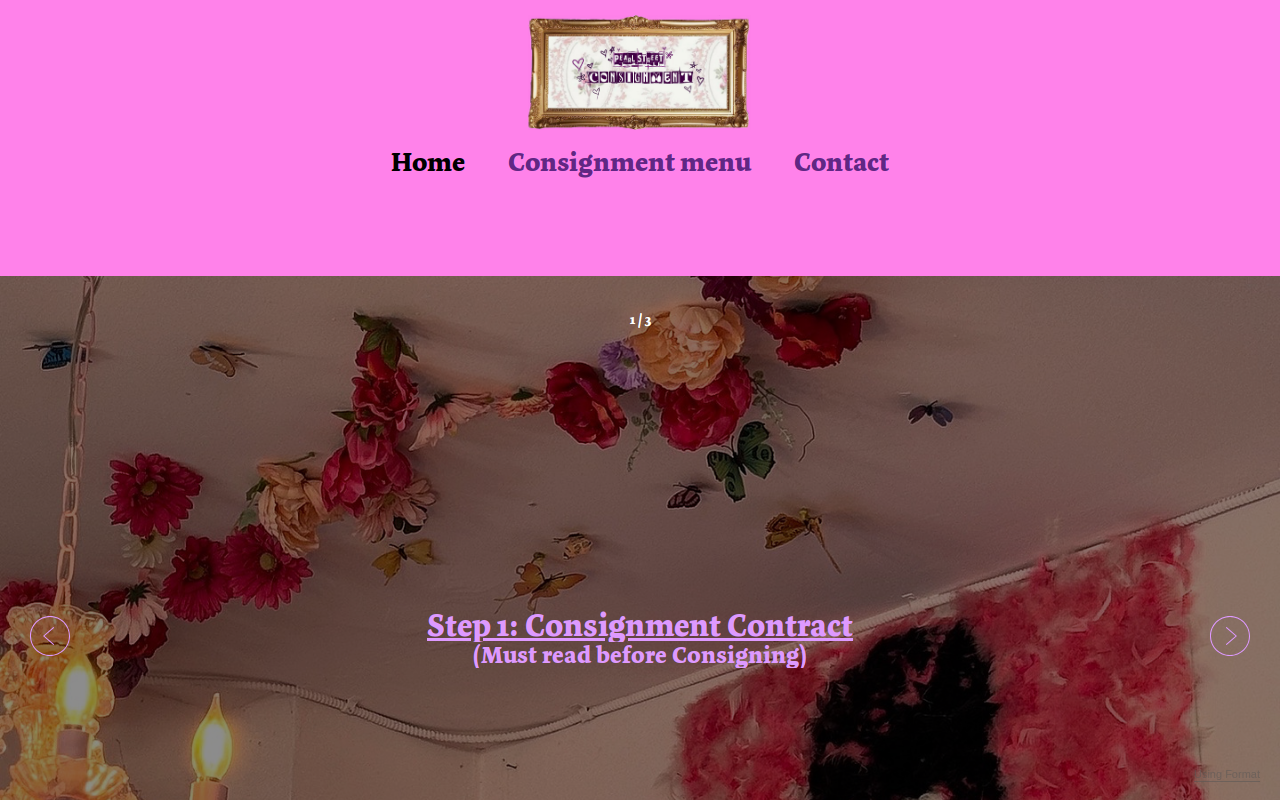 Pearl Street Consignment and Custom Clothes website preview