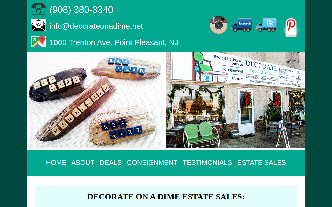 Decorate On A Dime website preview