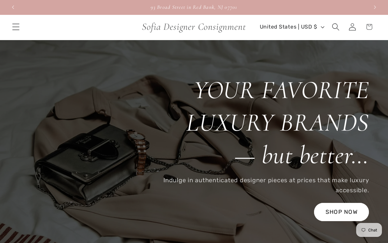 Sofia Designer Consignment website preview