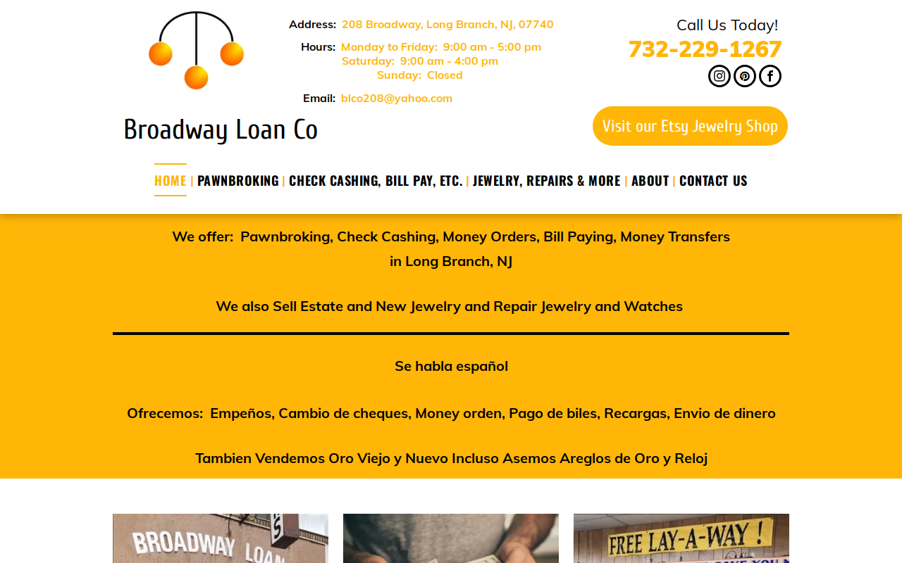 Broadway Loan Co website preview