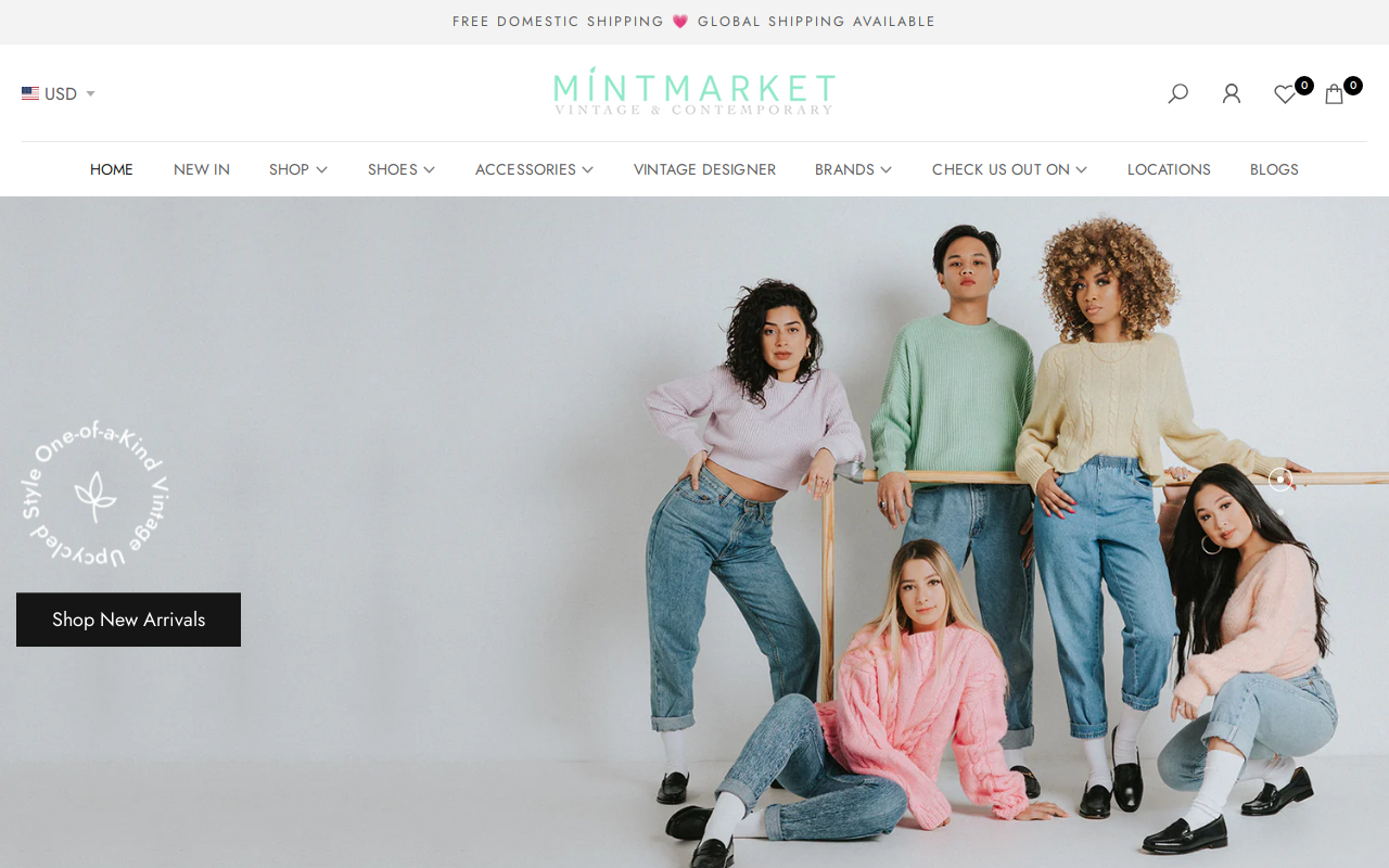 Mint Market website preview