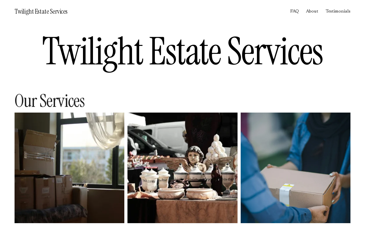 Twilight Thrift Shop & Estate Sales website preview