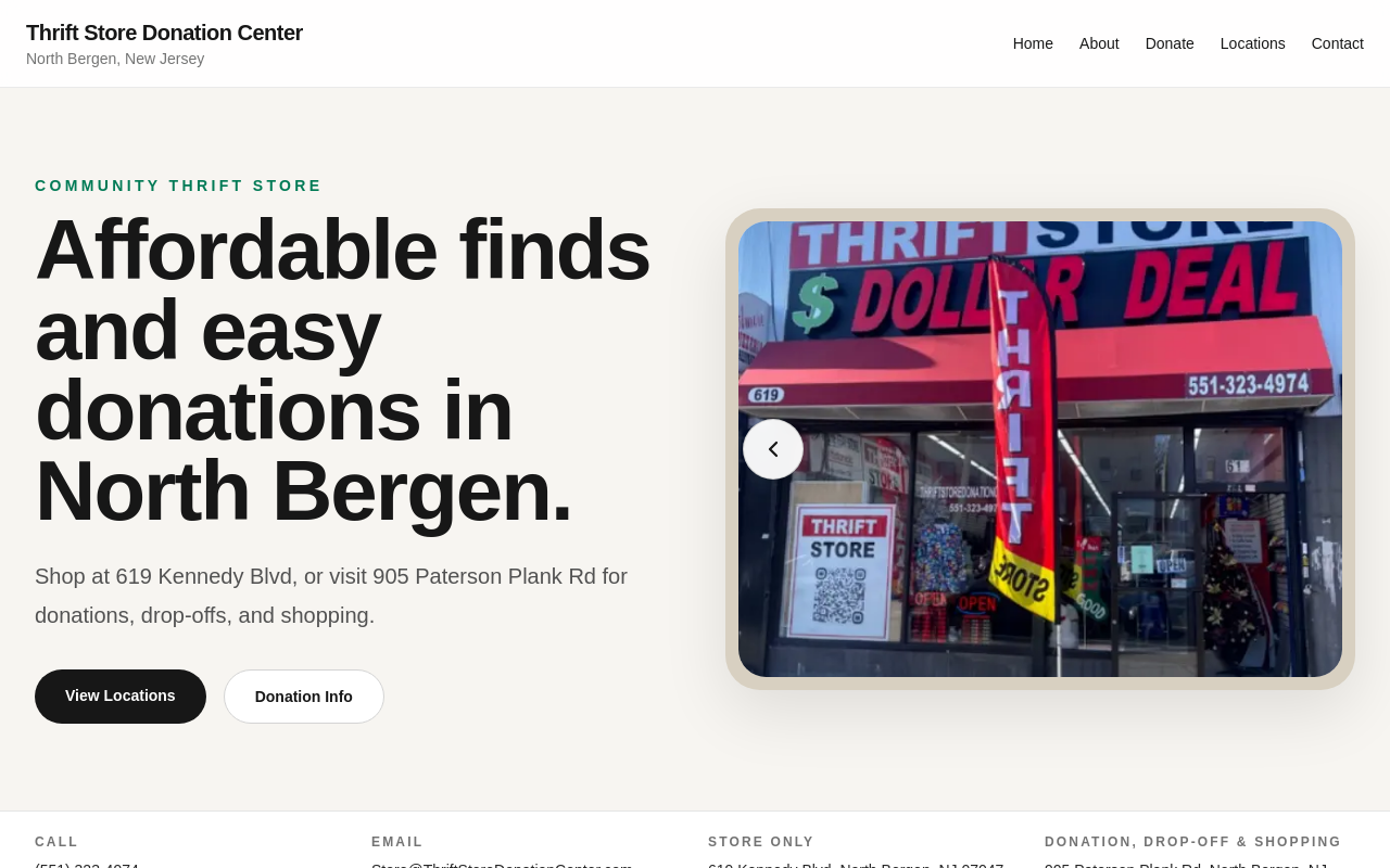 THRIFT STORE website preview