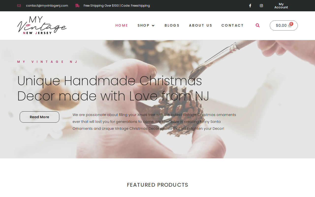 MyVintageNJ website preview