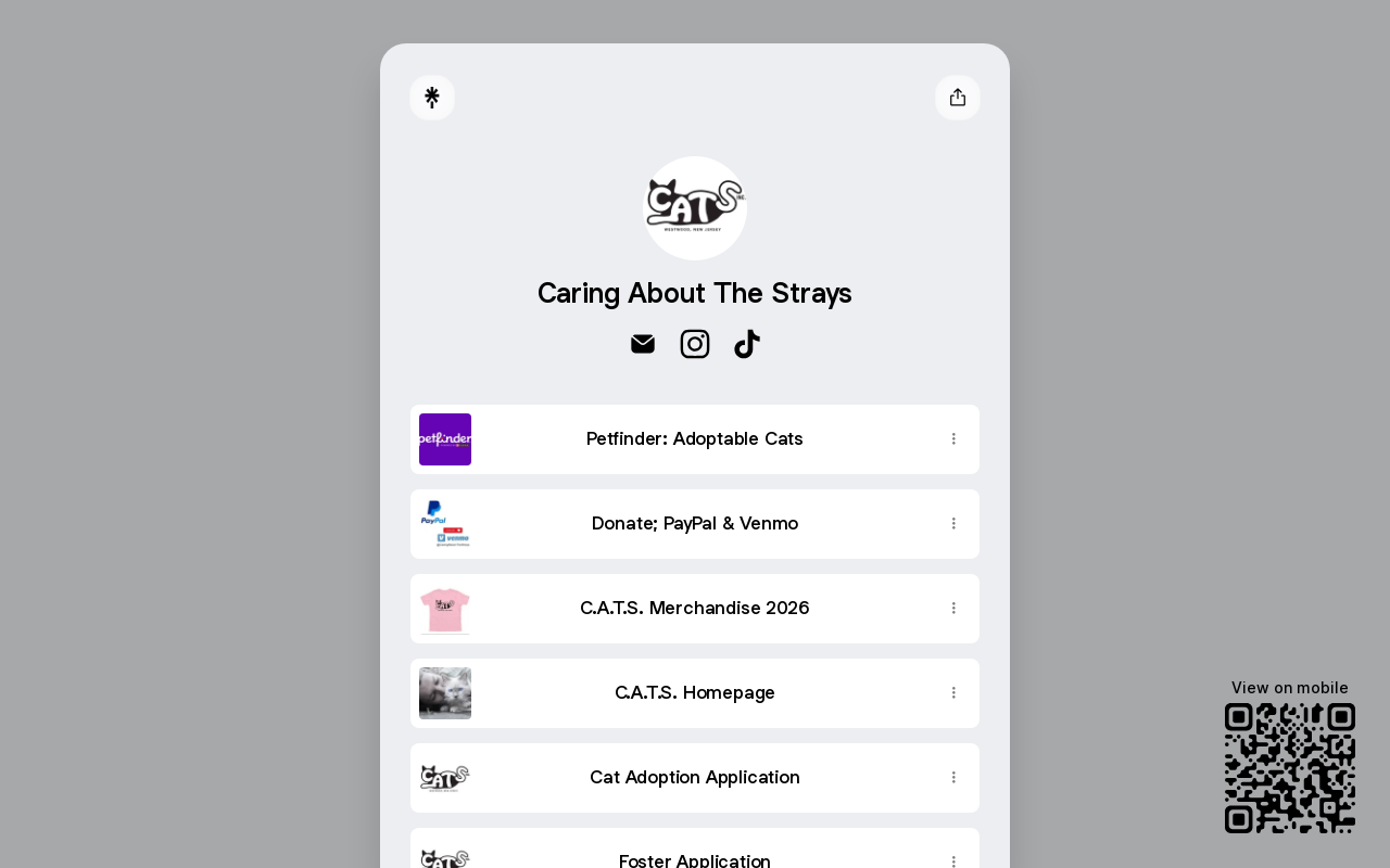 CATS Resale/ Thrift Shop website preview