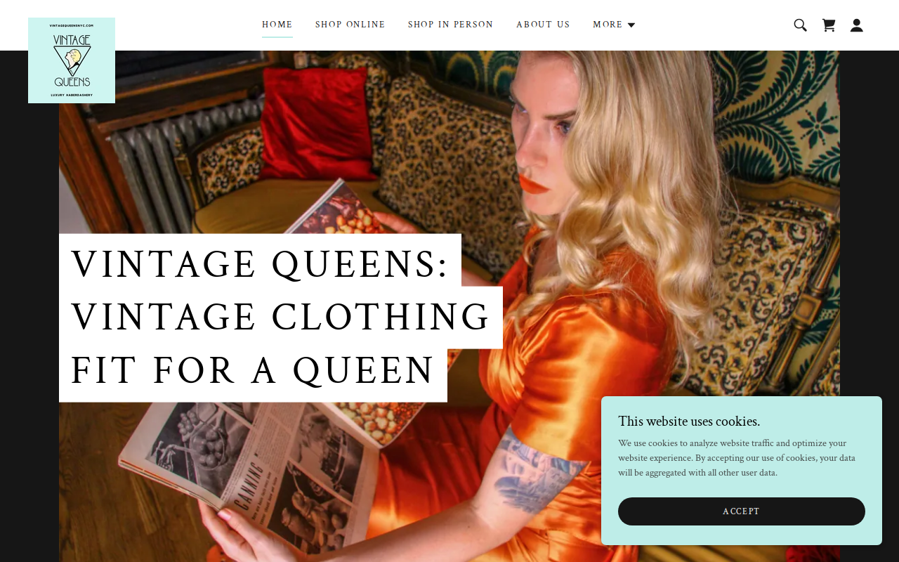 Vintage Queens NYC website preview