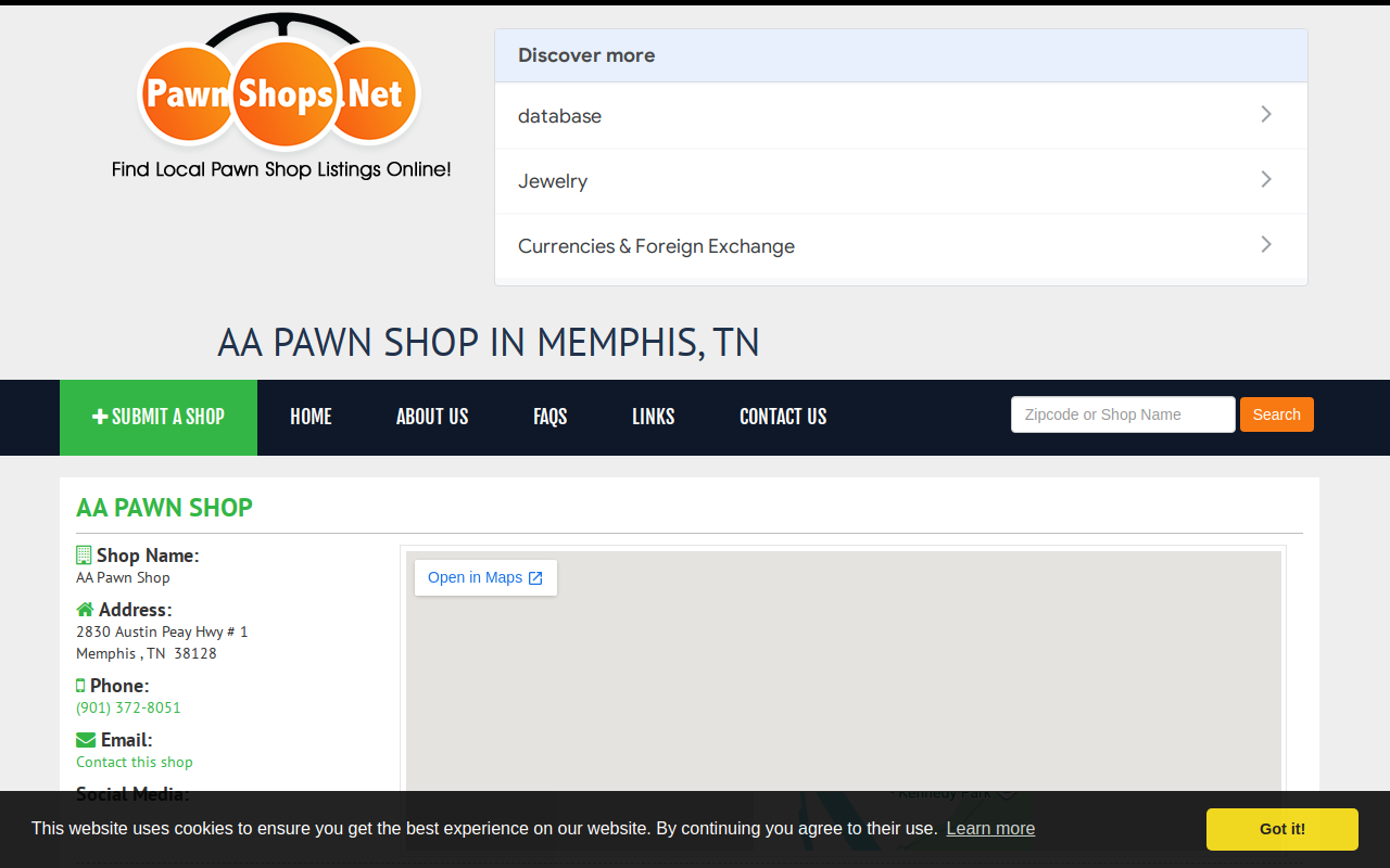 A A pawnshop  llc website preview