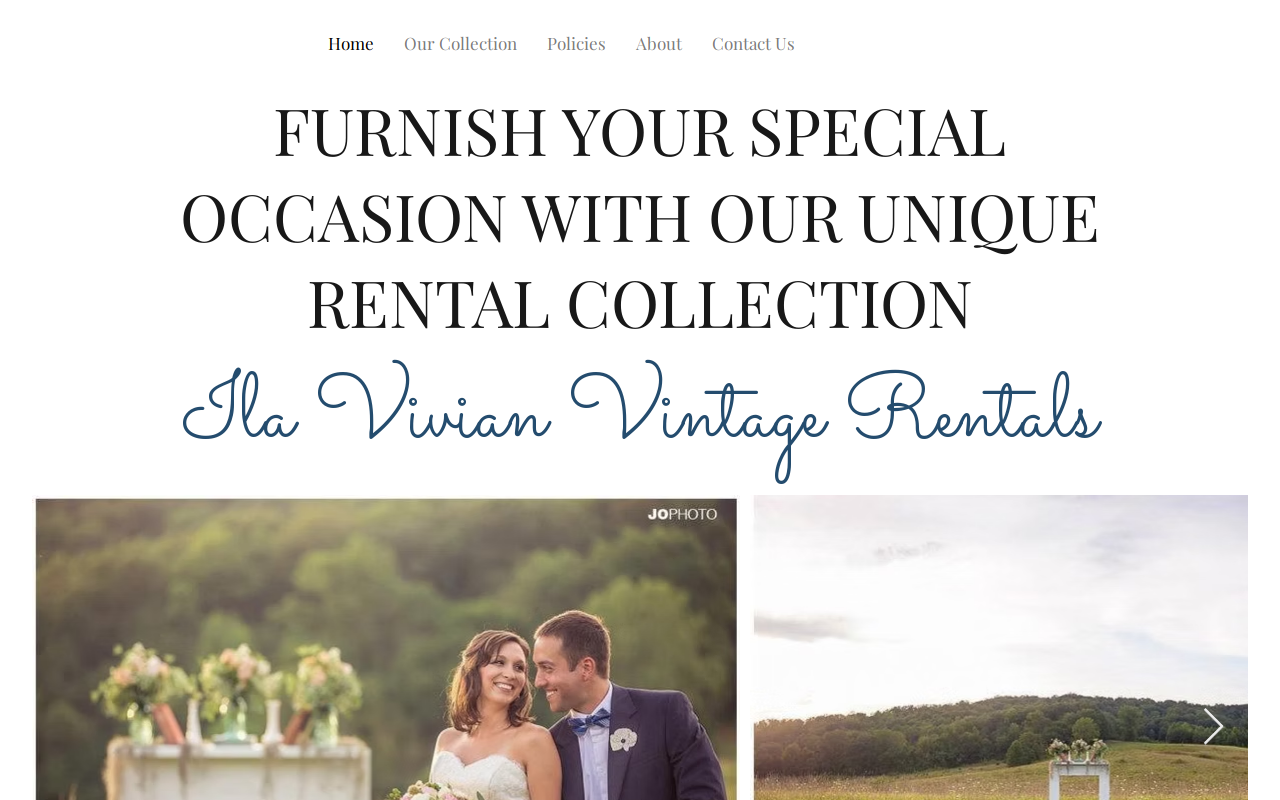 Ila Vivian Vintage Rentals website preview