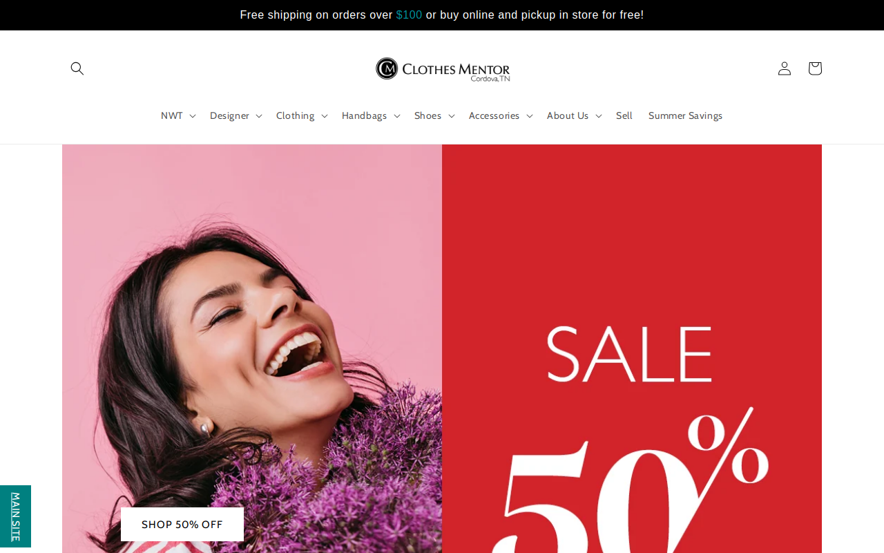 Clothes Mentor Cordova, TN website preview