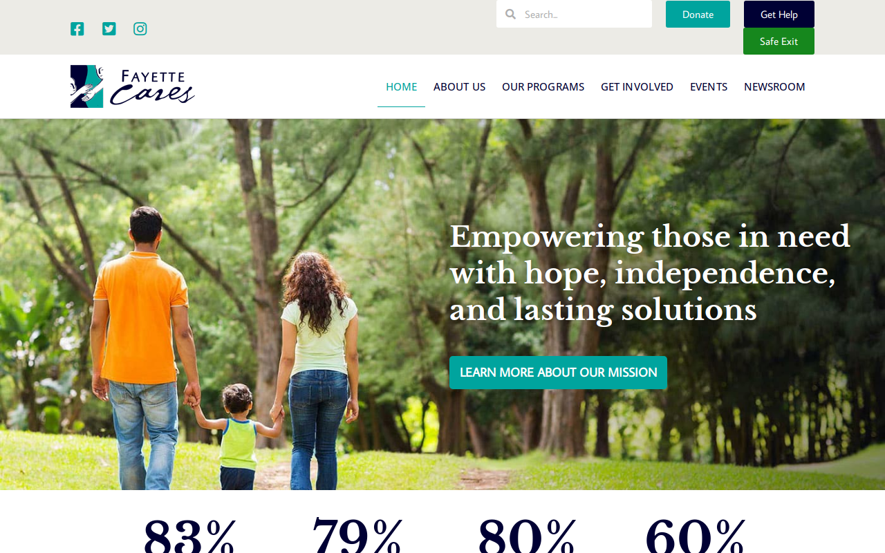 Fayette Cares Thrift Shop website preview