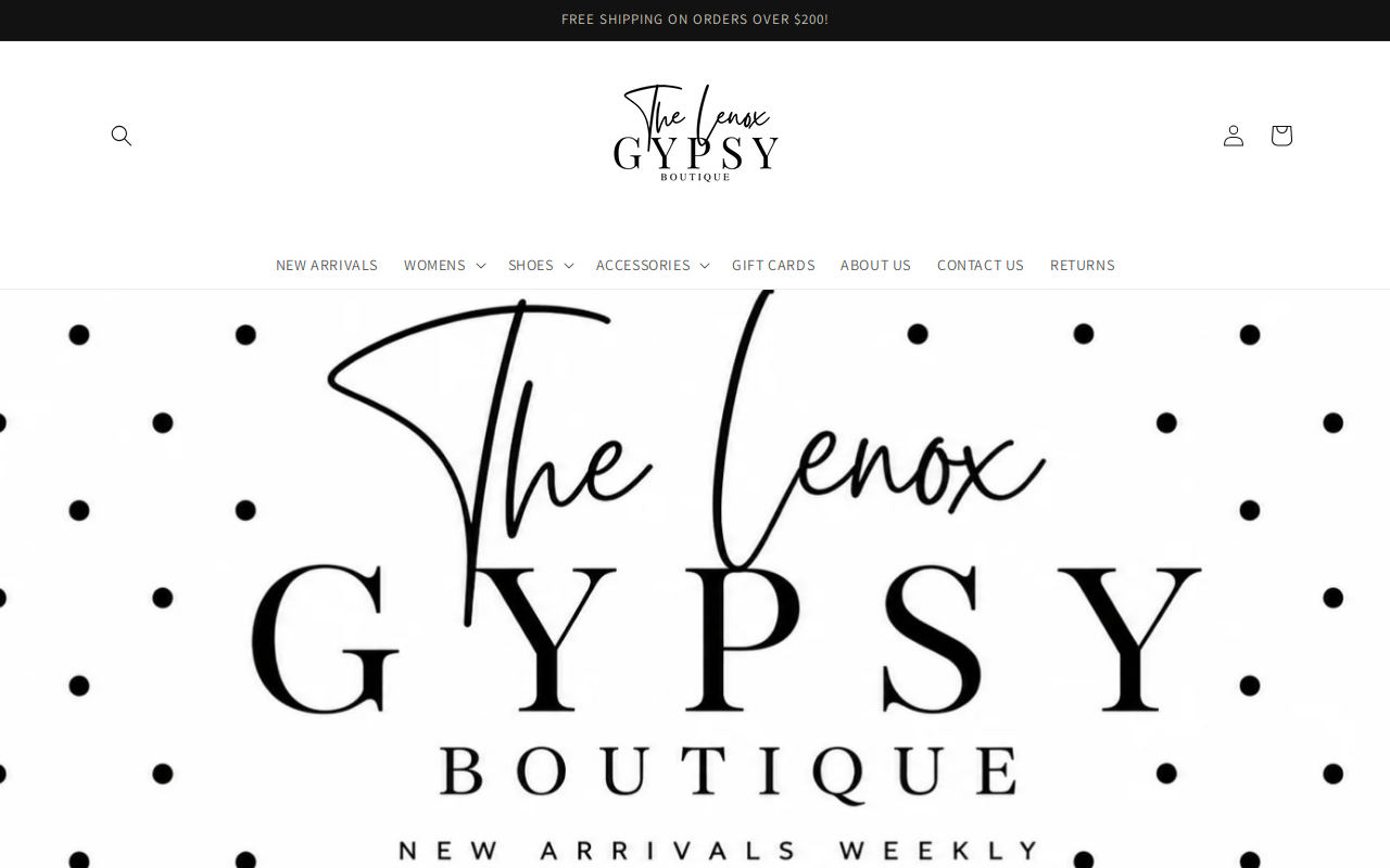 The Lenox Gypsy website preview
