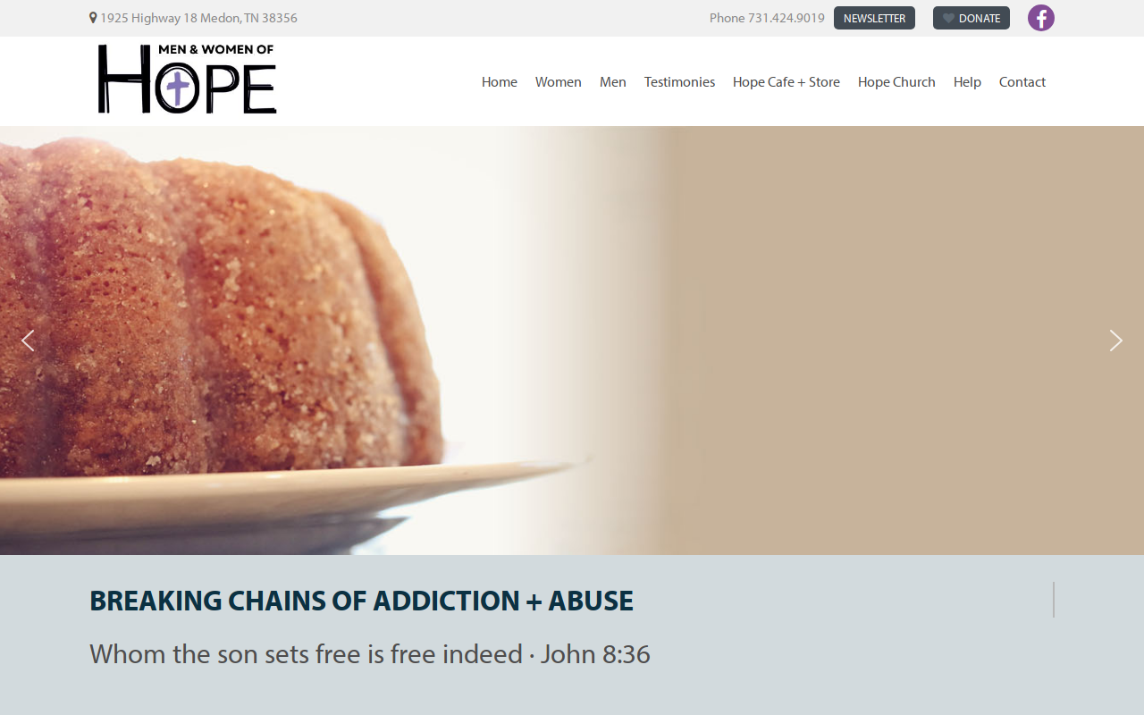 Second Chance Thrift Store and Boutique website preview