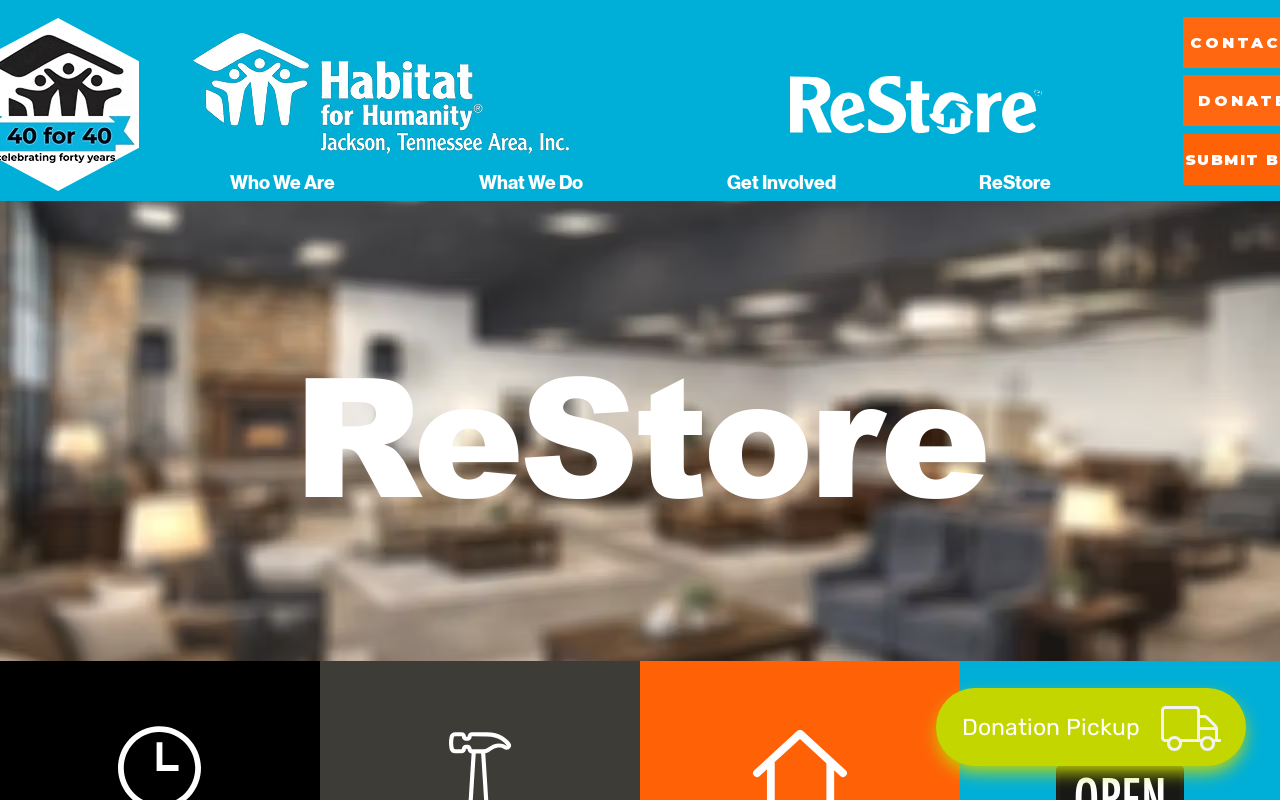 Habitat for Humanity Jackson Tennessee Area website preview