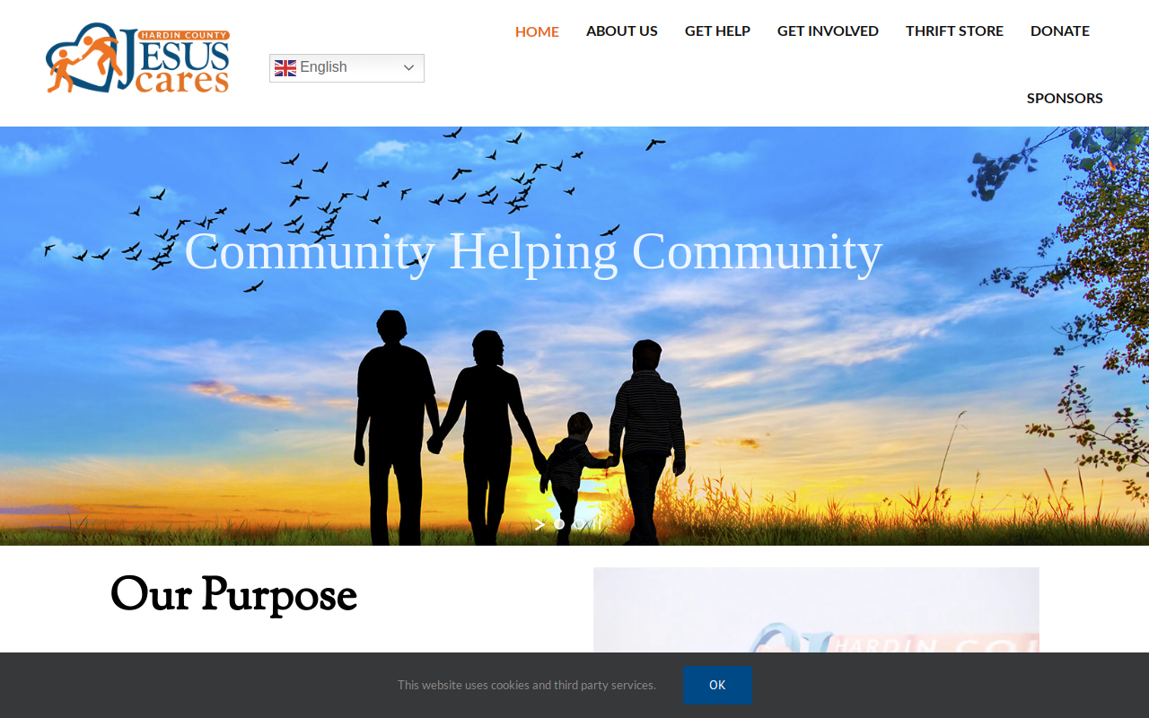 HC Jesus Cares Thrift Store website preview