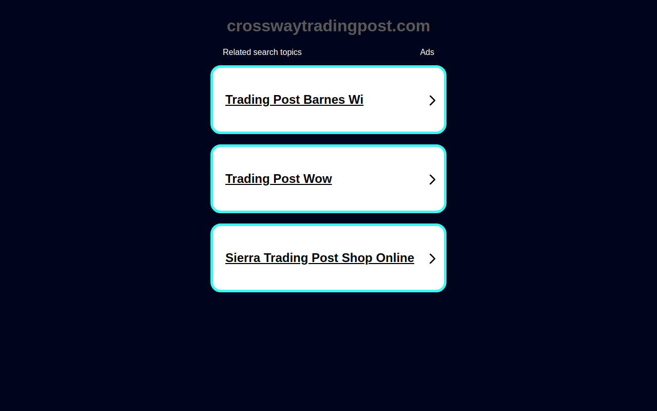 Crossway Trading Post website preview