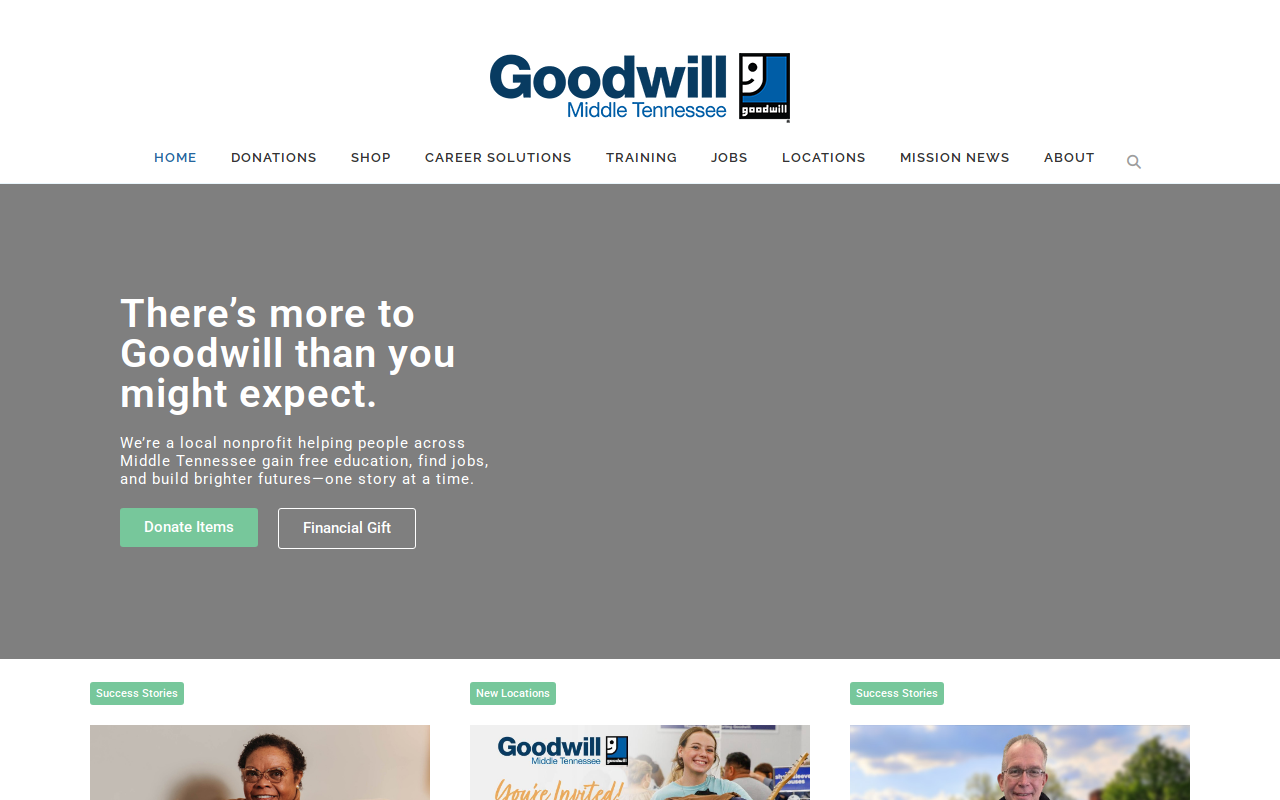 Goodwill Career Solutions Center website preview