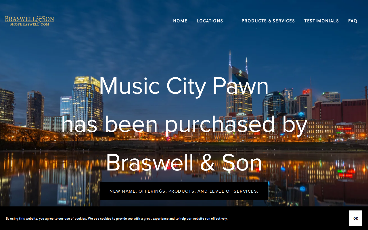 Music City Pawn website preview