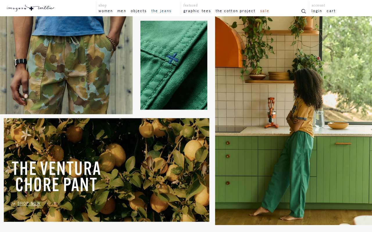 Imogene and Willie website preview