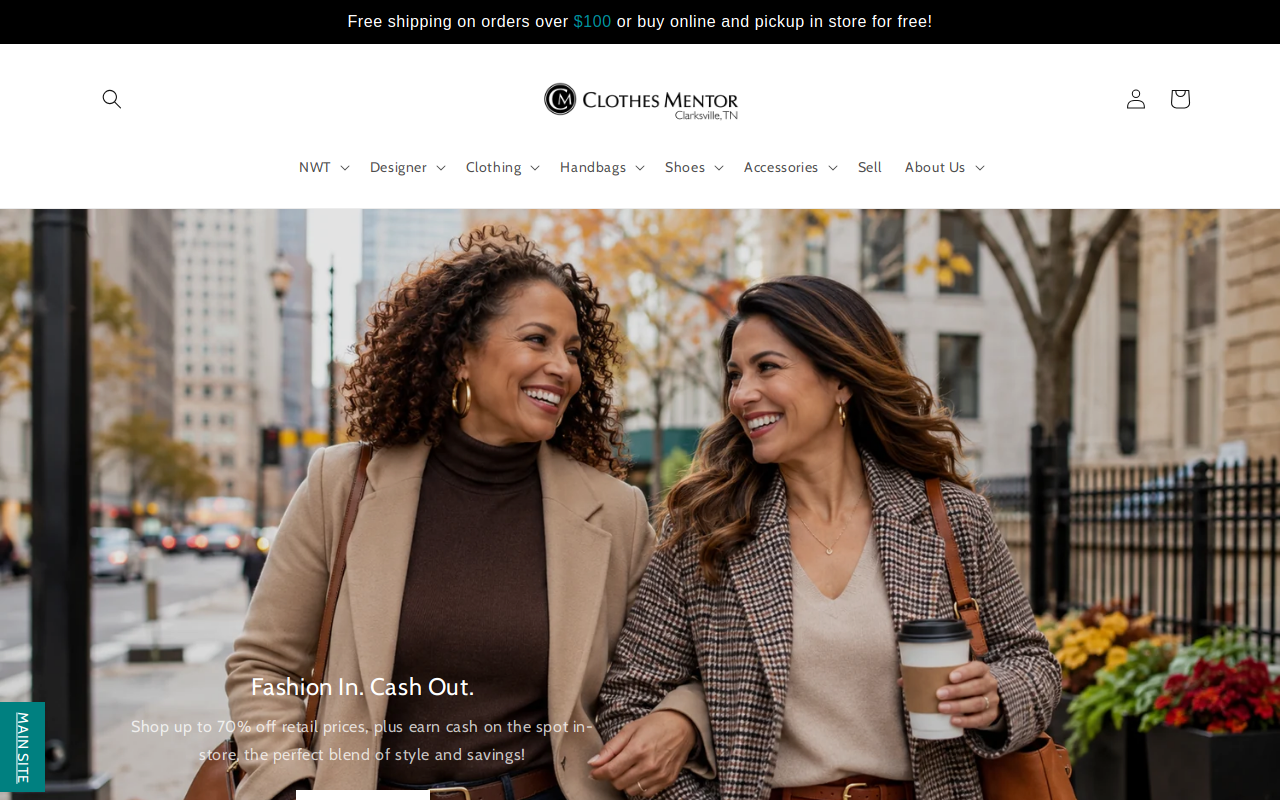 Clothes Mentor Clarksville, TN website preview