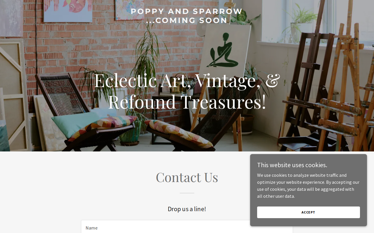 Poppy And Sparrow website preview