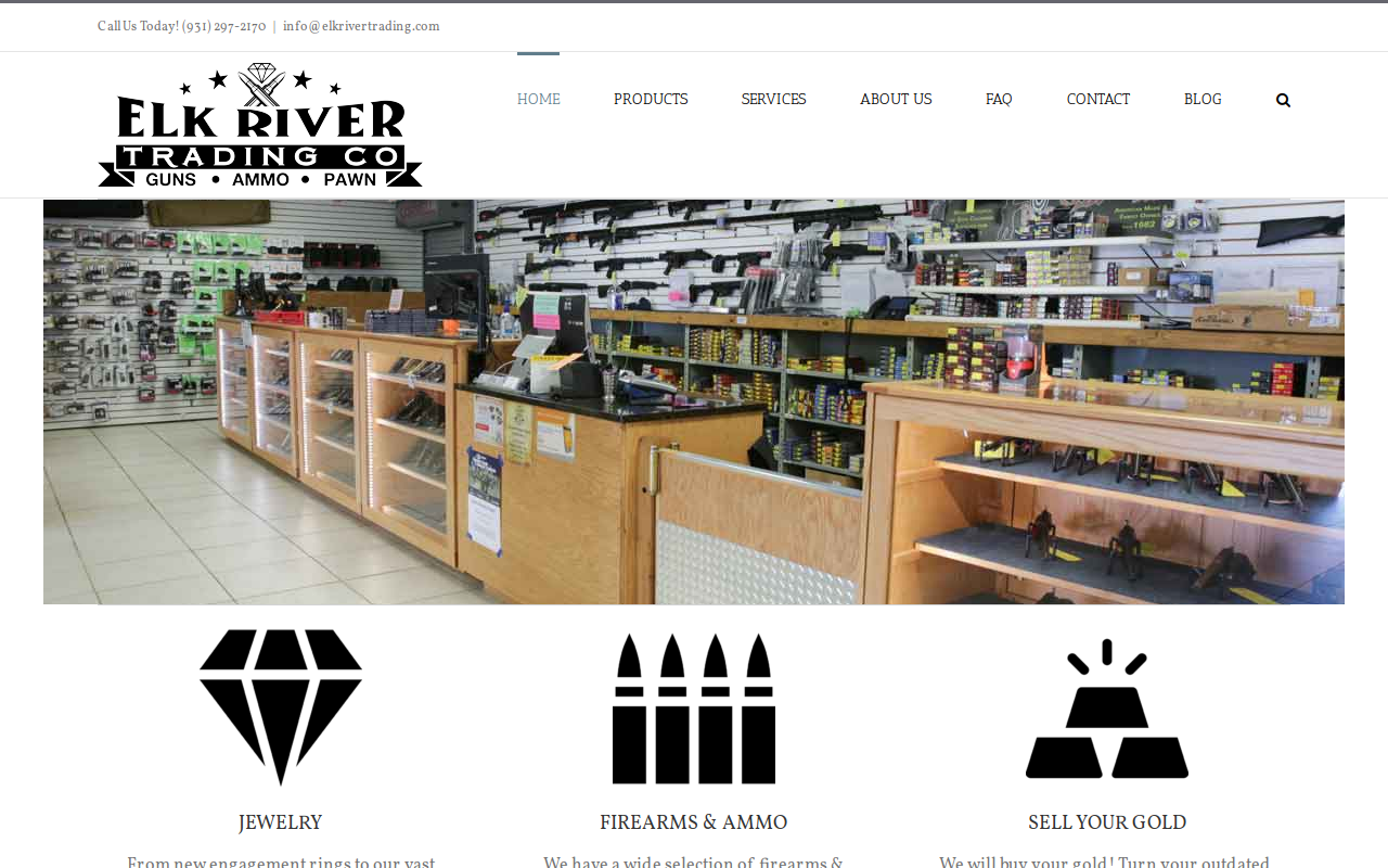 Elk River Trading Company website preview