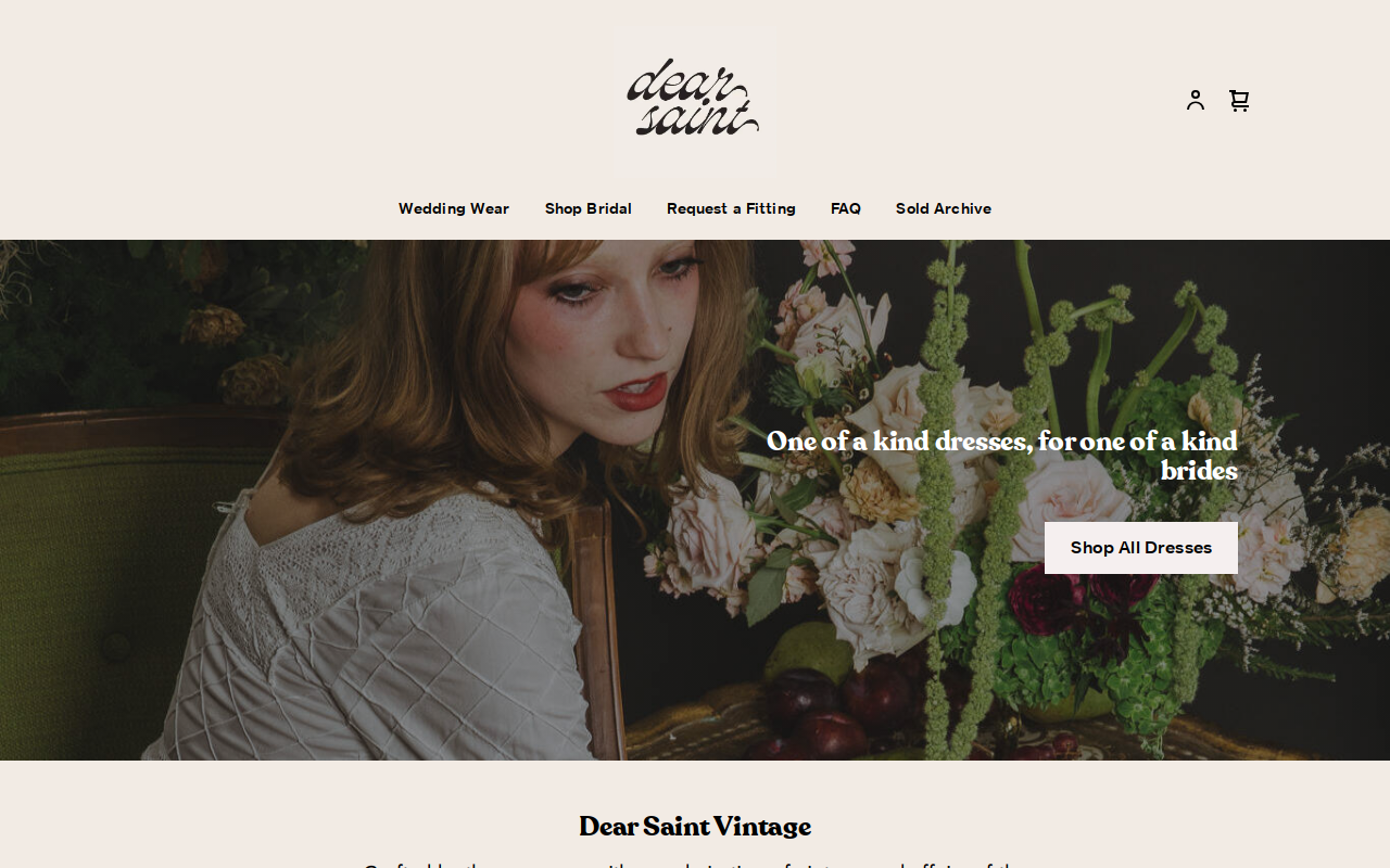Dear Saint website preview