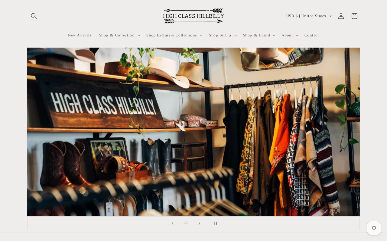 High Class Hillbilly website preview