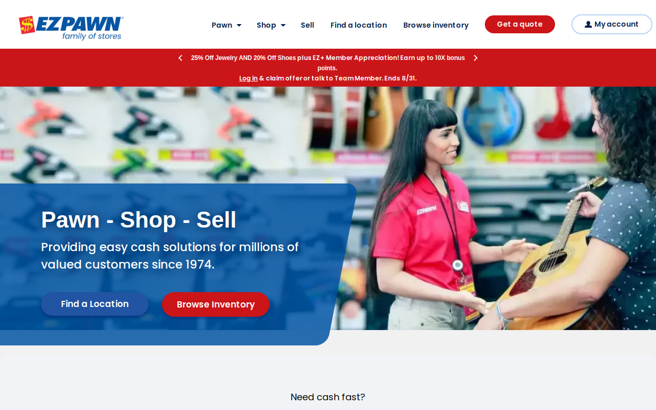 Easy Pawn (404 Gallatin Pike South, Madison) website preview