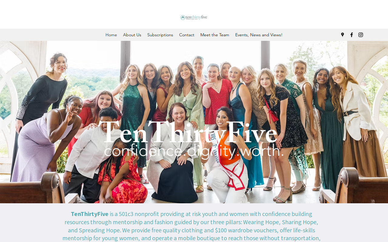 Tenthirtyfive website preview