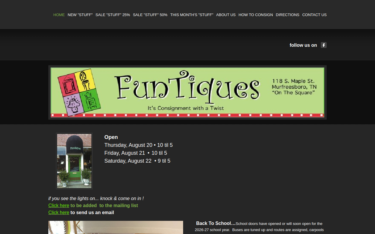 FunTiques website preview