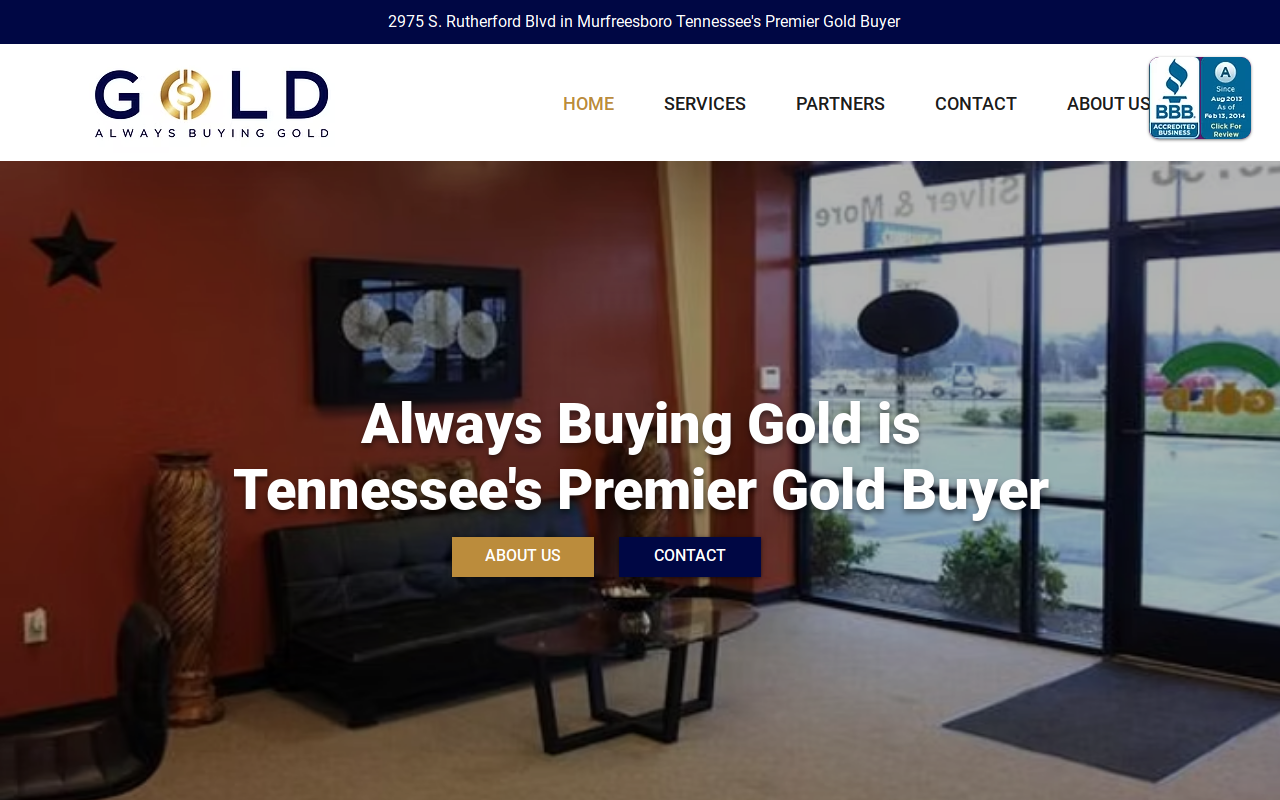 Always Buying Gold website preview