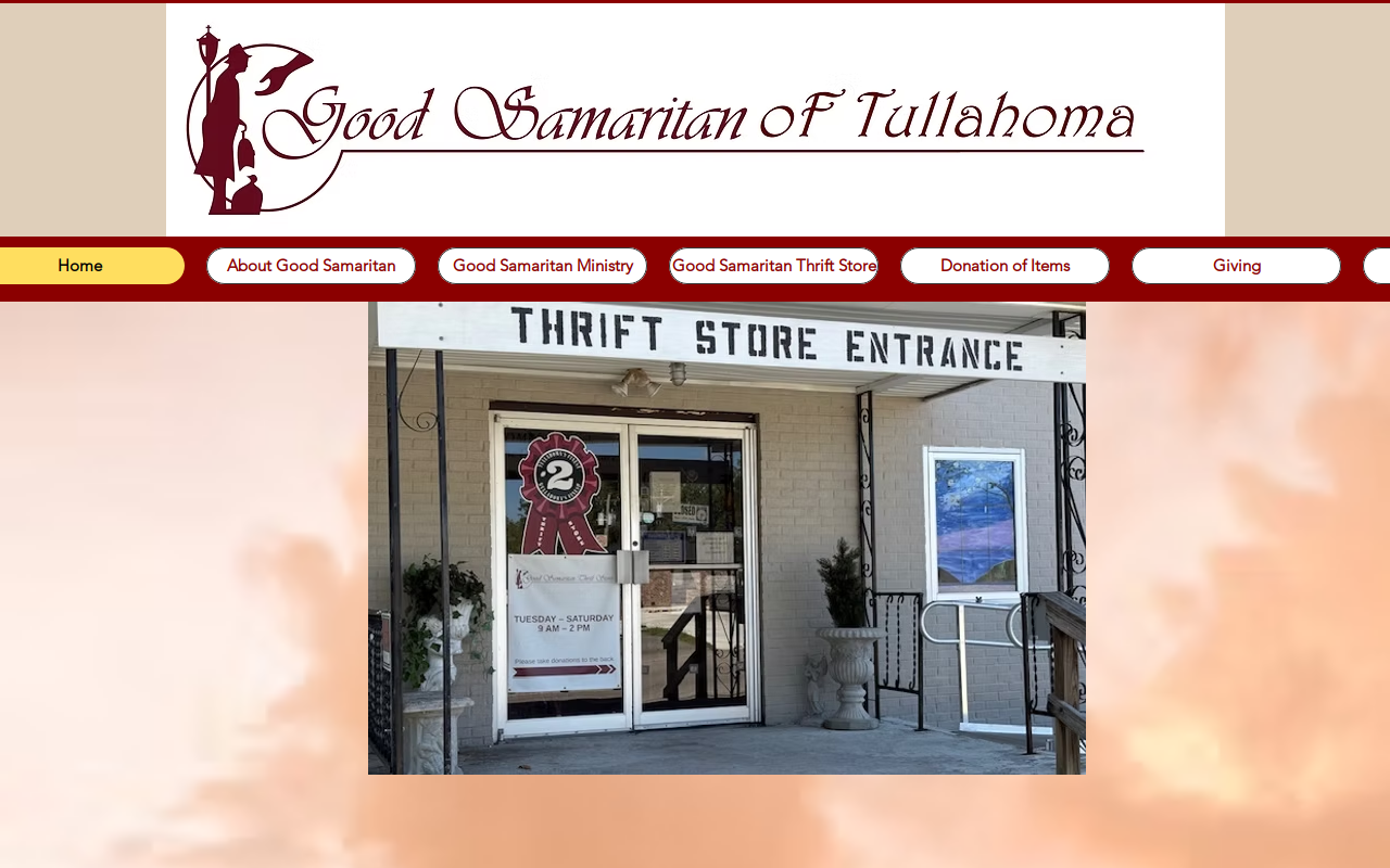 Good Samaritan Thrift Store website preview