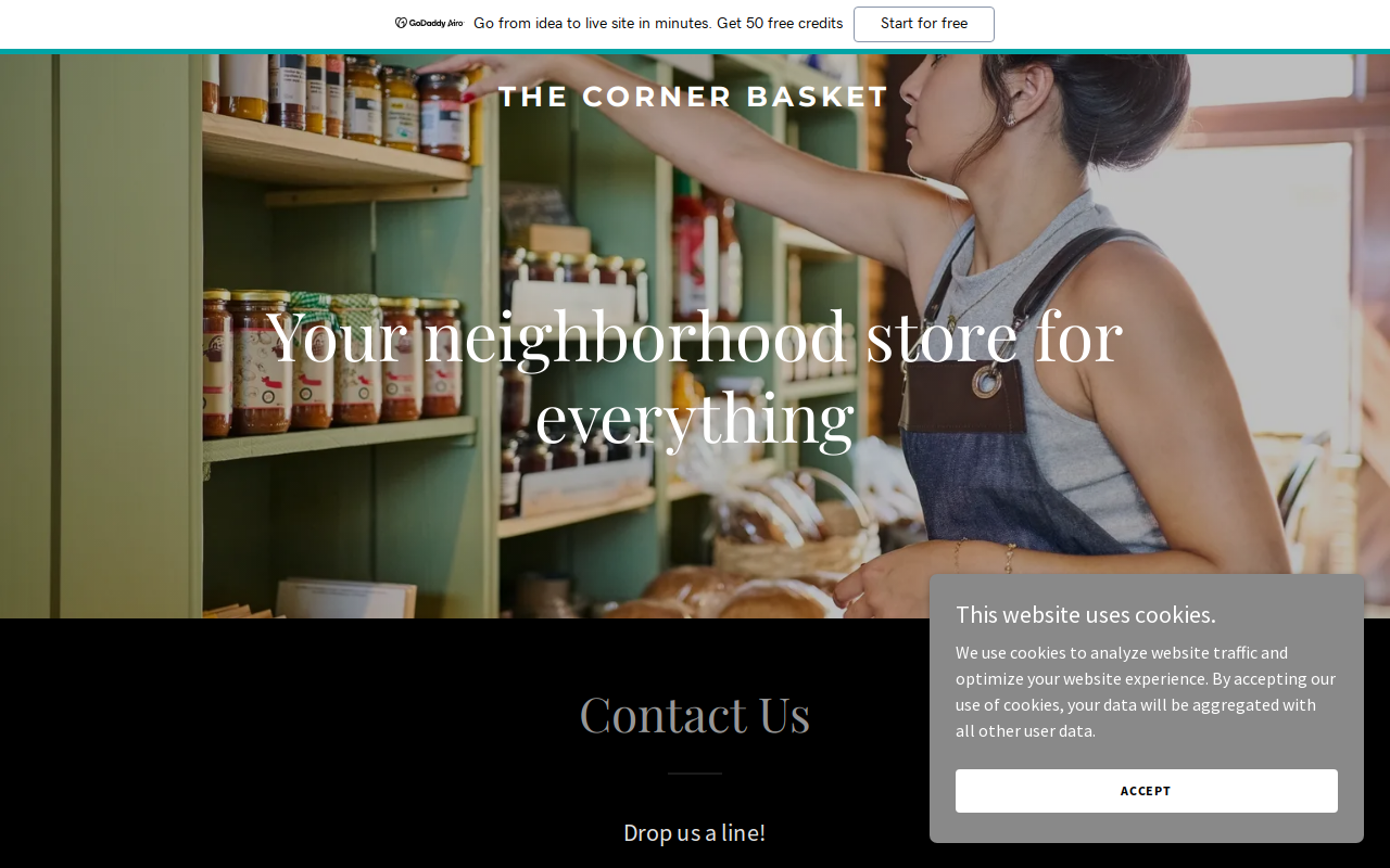 The Corner Basket website preview