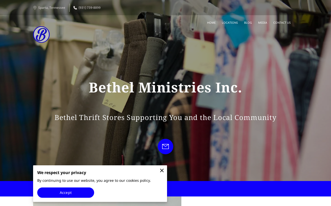 Bethel Thrift Sparta website preview