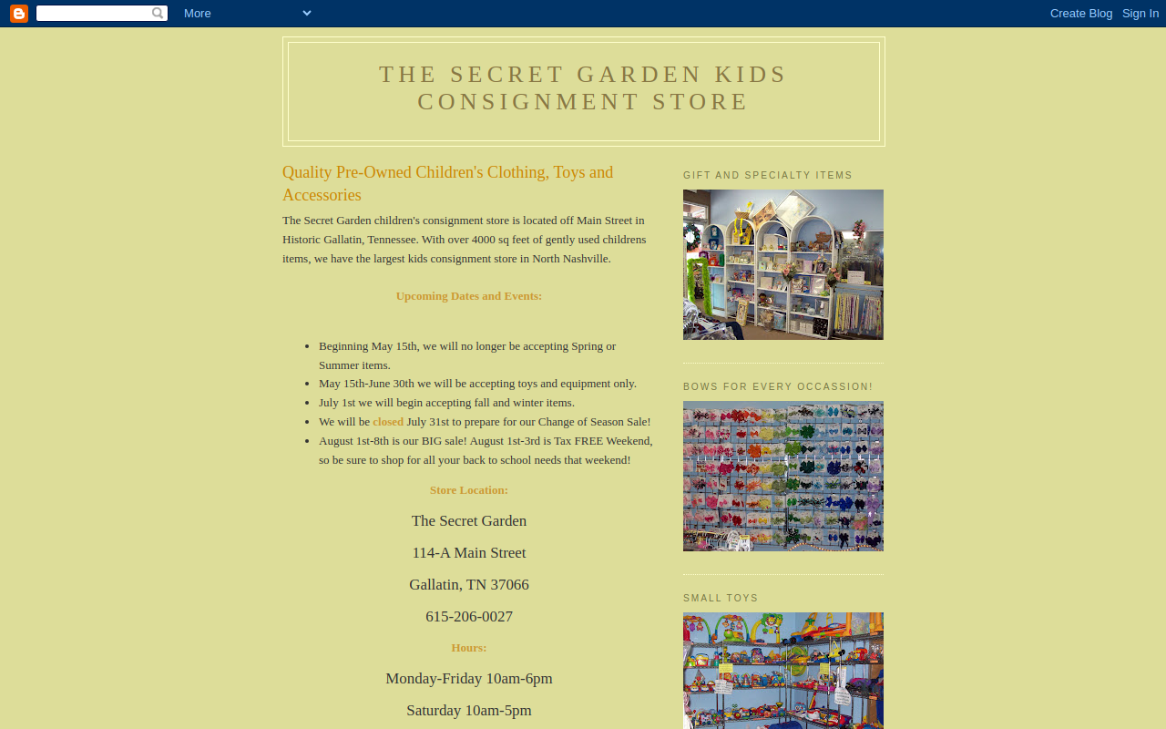 Secret Garden website preview