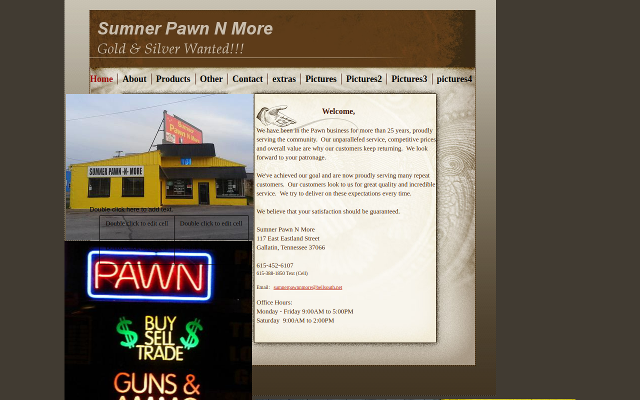 Sumner Pawn N More website preview