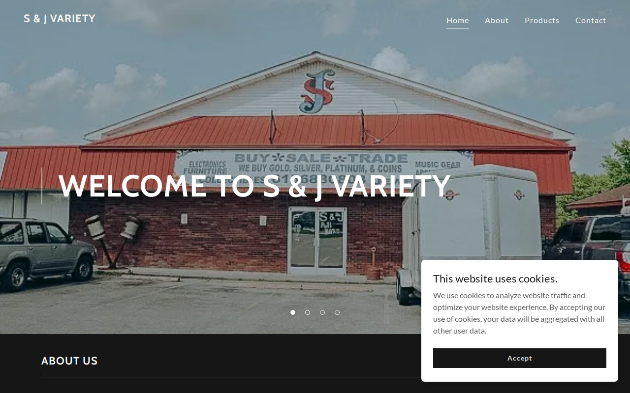 S & J Variety website preview