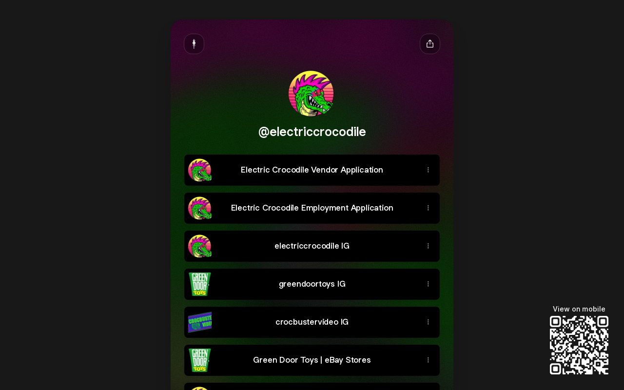 Electric Crocodile website preview