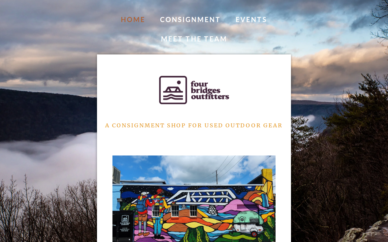 Four Bridges Outfitters website preview