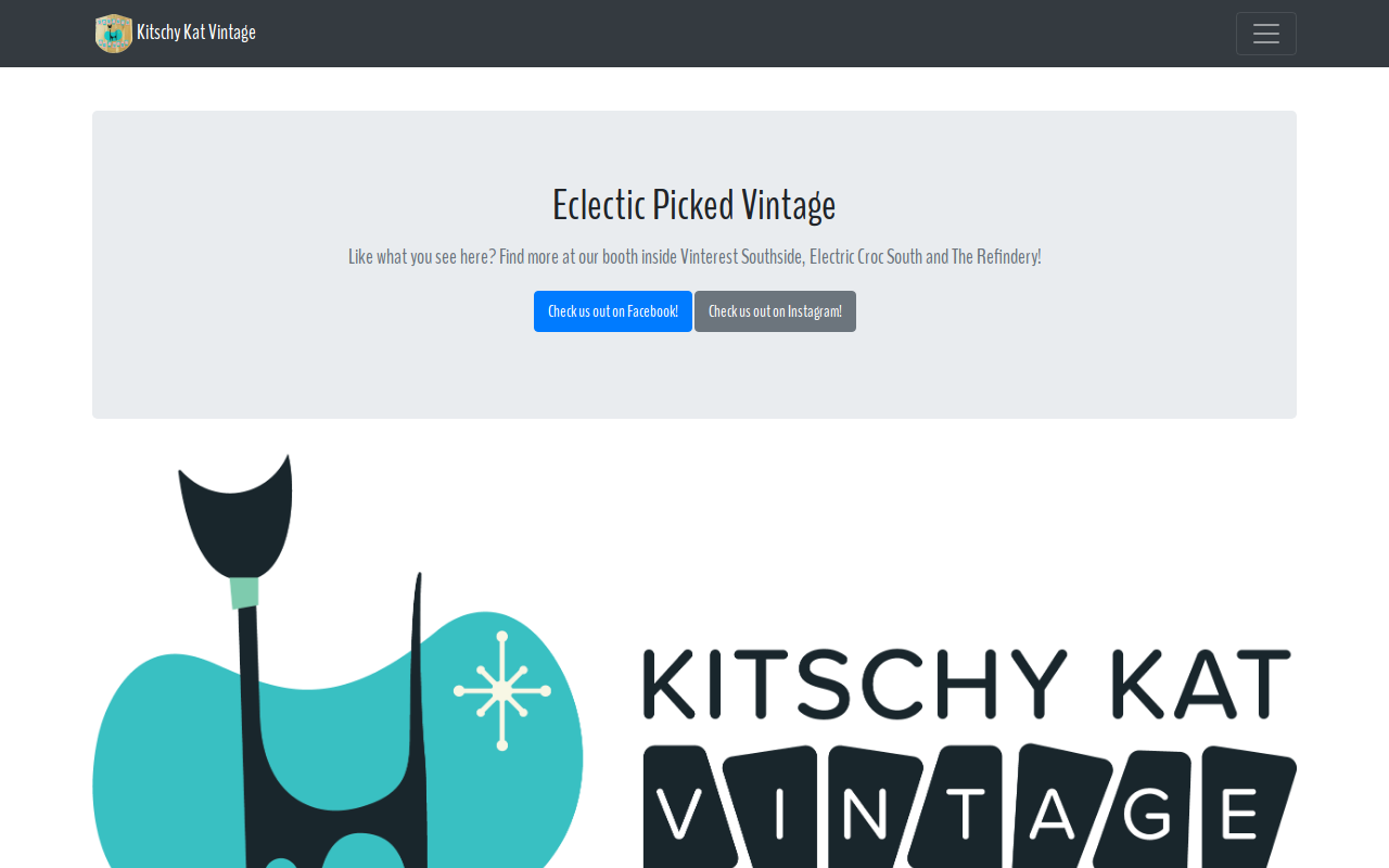 Kitschy Kat Vintage website preview