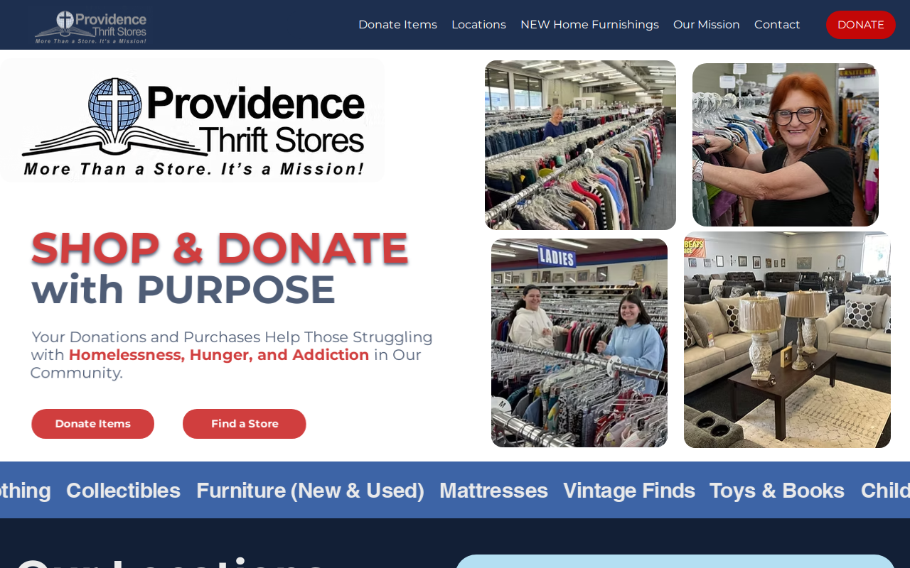 Providence Thrift Store (chattanooga Tn) website preview