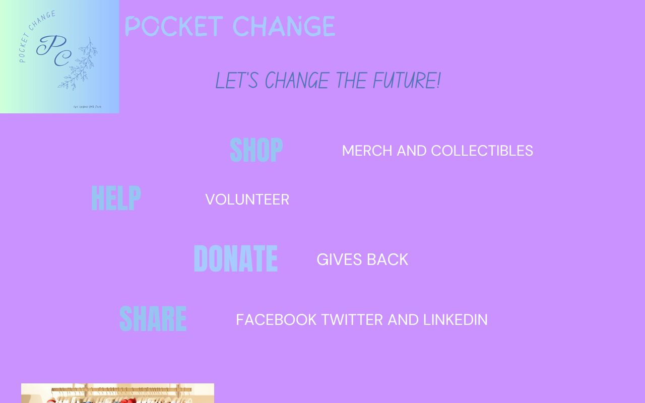 Pocket Change website preview