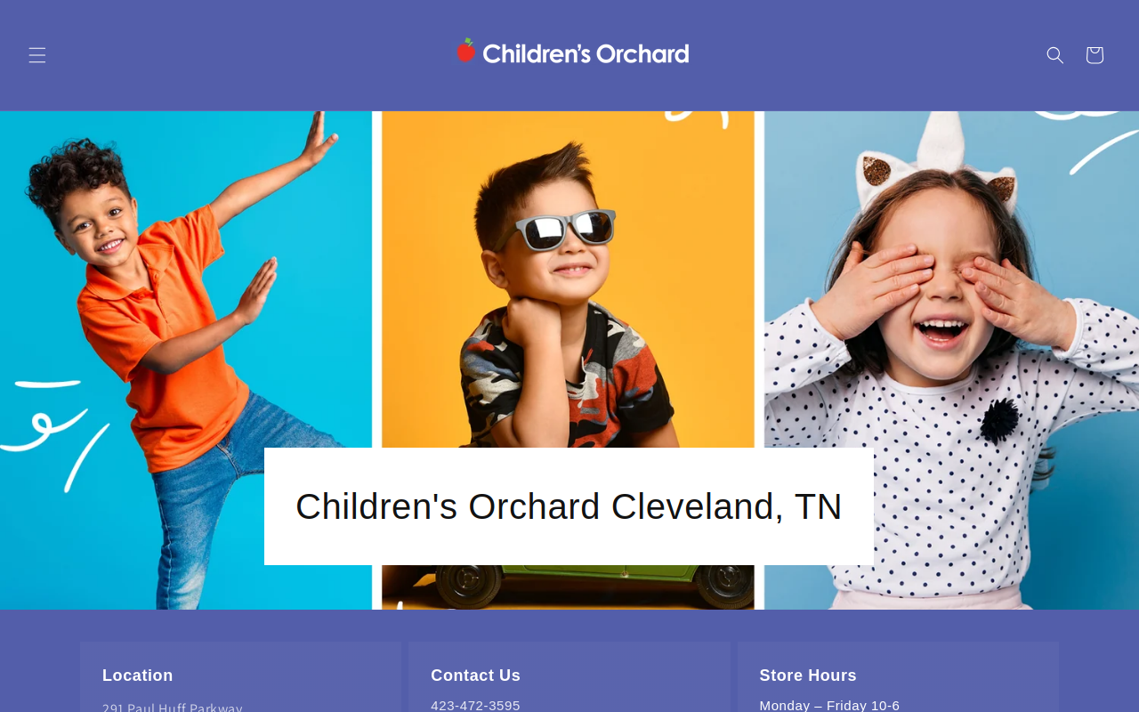 Children's Orchard website preview