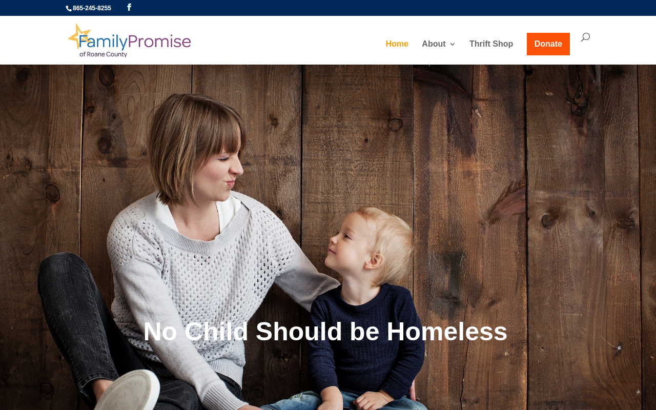 Family Promise Thrift website preview