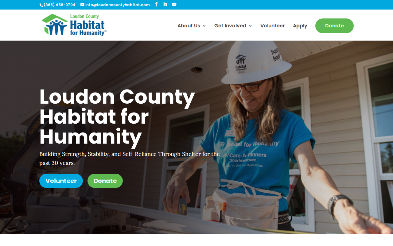 Habitat Home Store - Loudon County ReStore website preview