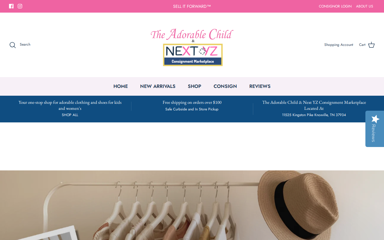 Next YZ Consignment Marketplace website preview