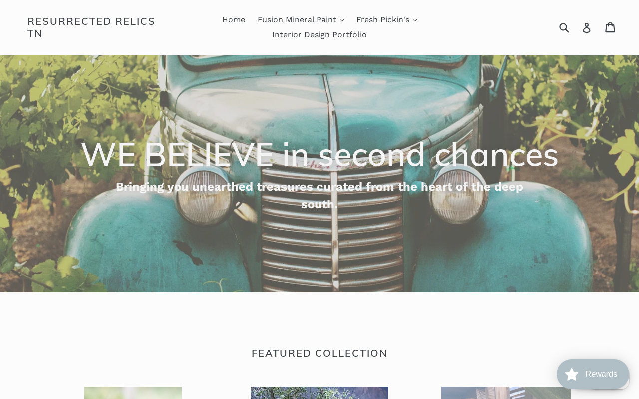 Resurrected Relics website preview