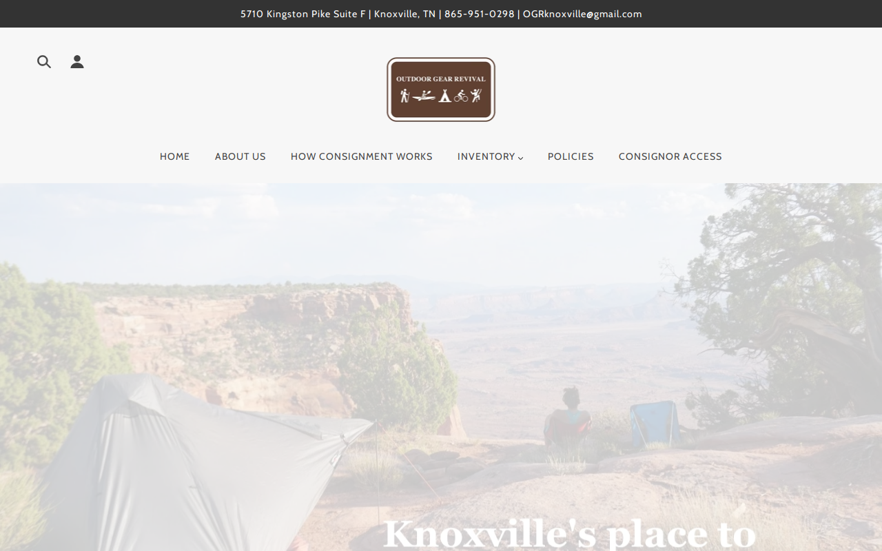 Outdoor Gear Revival website preview