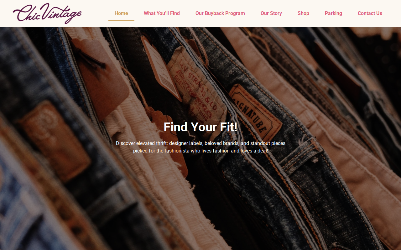 Chic Vintage Knoxville website preview