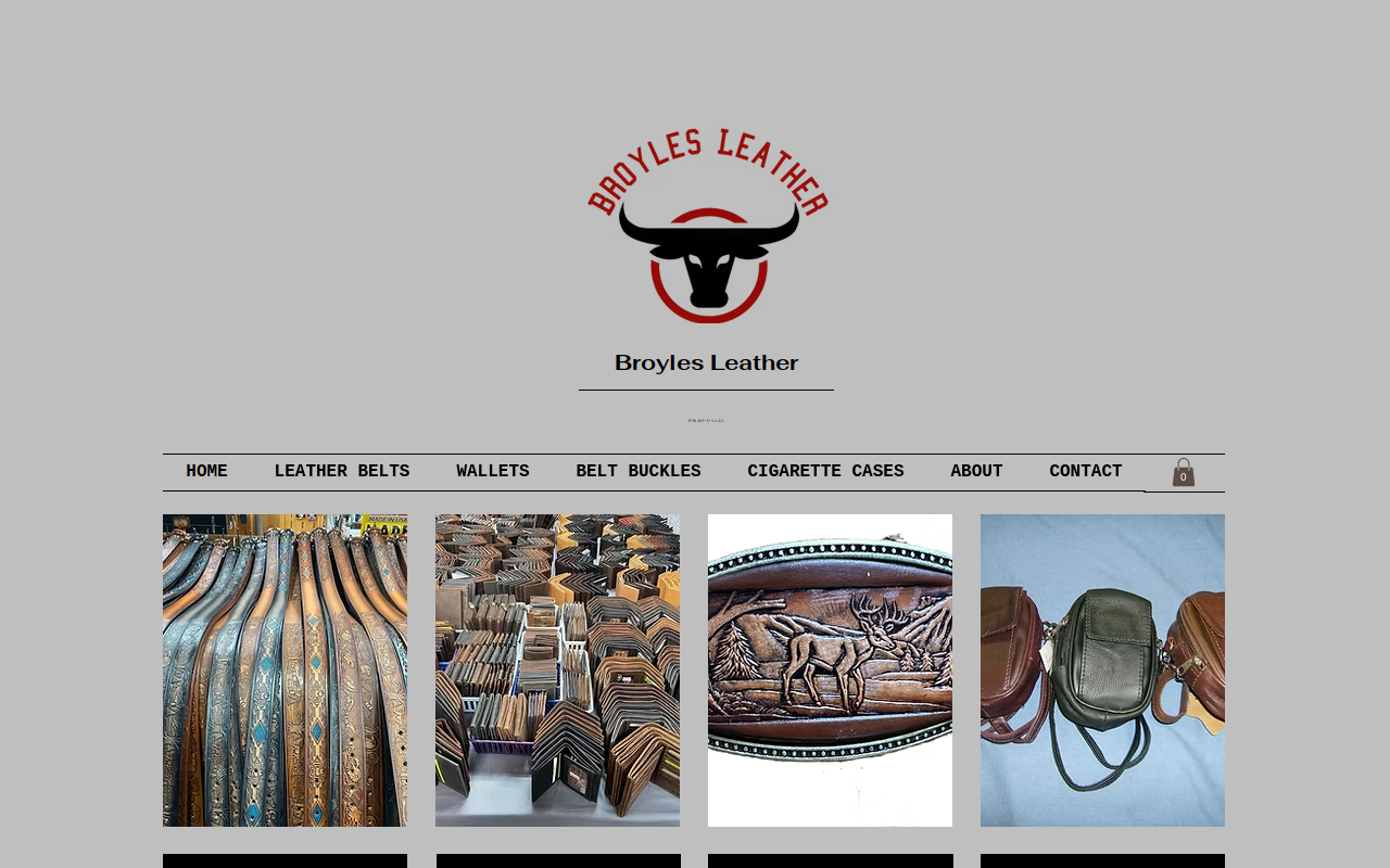 Broyles Leather Shop website preview